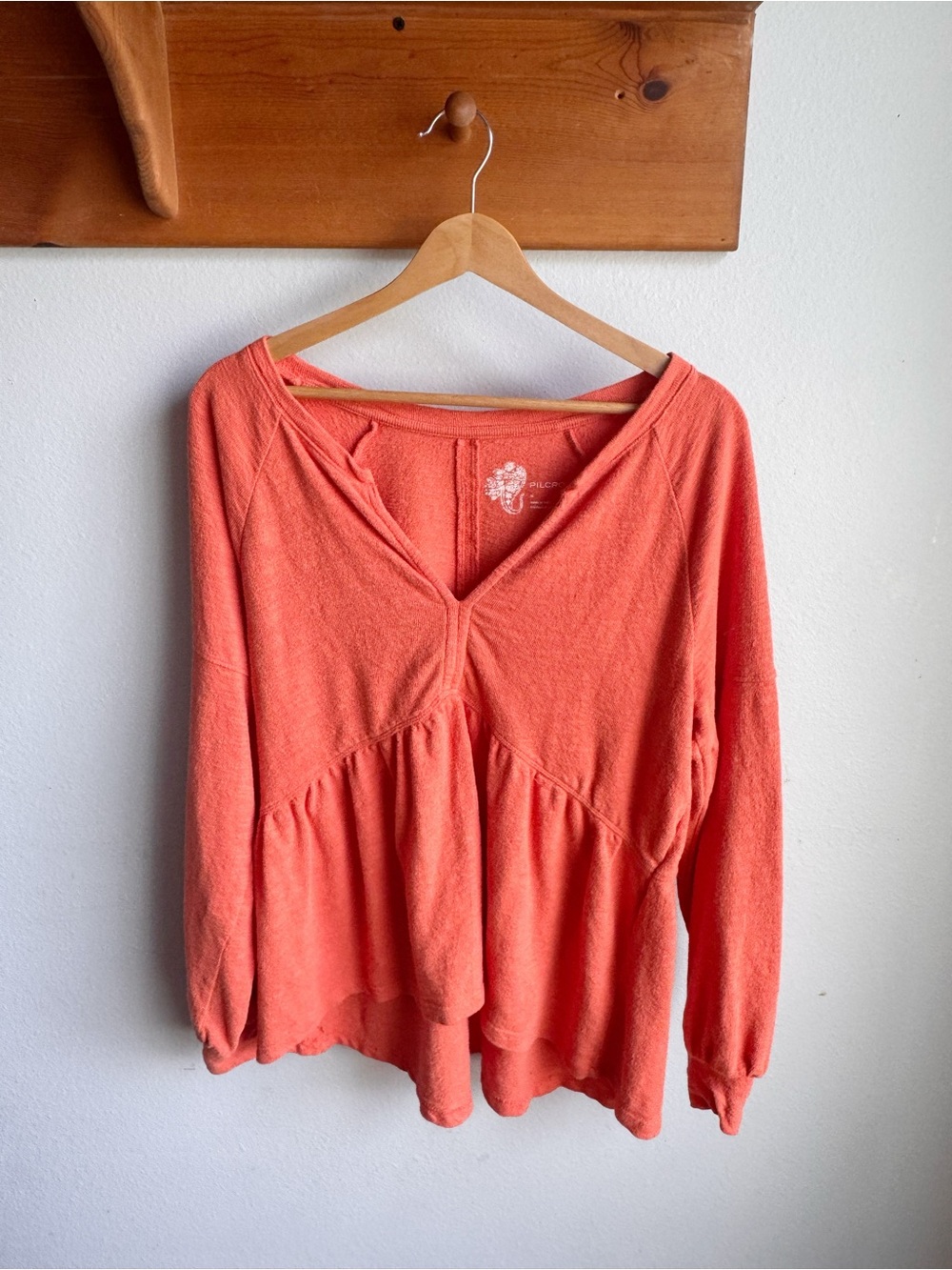 Pilcro V-Neck Peplum Top